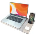 Custodia per laptop 3 in 1 S112 con base di ricarica wireless magnetica da 15W - Grigia