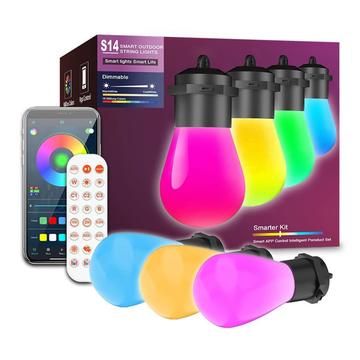 S14 Vintage Luci intelligenti per esterni 12m - 20 lampadine, RGBIC