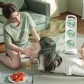 Ventilatore da tavolo S16 a 3 pale con 3 velocità, batteria da 1200mAh - Verde