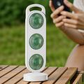 Ventilatore da tavolo S16 a 3 pale con 3 velocità, batteria da 1200mAh - Verde