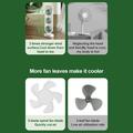 Ventilatore da tavolo S16 a 3 pale con 3 velocità, batteria da 1200mAh - Verde