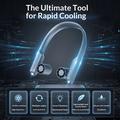 Ventilatore da collo S17 senza pale con flusso d\'aria rotante e luce LED - Nero
