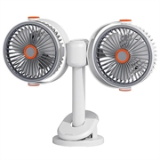 Ventilatore portatile S19 con doppia ventola e clip, 5 velocità