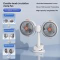 Ventilatore portatile S19 con doppia ventola e clip, 5 velocità