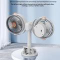 Ventilatore portatile S19 con doppia ventola e clip, 5 velocità
