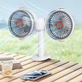 Ventilatore portatile S19 con doppia ventola e clip, 5 velocità