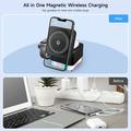Caricabatterie MagSafe 3-in-1 S6 con luce RGB - iPhone, Apple Watch, AirPods