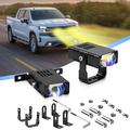 Faretto a LED con griglia S7 da 16W - Abbagliante/Anabbagliante, fendinebbia, 3 modalità di illuminazione - Nero