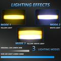 Faretto a LED con griglia S7 da 16W - Abbagliante/Anabbagliante, fendinebbia, 3 modalità di illuminazione - Nero