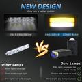 Faretto a LED con griglia S7 da 16W - Abbagliante/Anabbagliante, fendinebbia, 3 modalità di illuminazione - Nero