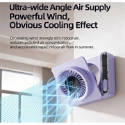 Ventilatore da tavolo pieghevole S8 con timer - Viola