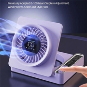 Ventilatore da tavolo pieghevole S8 con timer - Viola