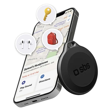 SBS Track My Circle Tracker impermeabile IP65 per oggetti - Compatibile con Apple Find My