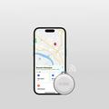 SBS Track My Circle Tracker impermeabile IP65 per oggetti - Compatibile con Apple Find My - Bianco