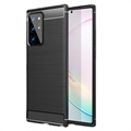 Huawei Honor 9 Brushed TPU Case - Carbon Fiber - Black