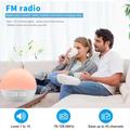SH08: sveglia da comodino con luce LED, colori d\'atmosfera, rumore bianco e radio FM