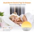 SH08: sveglia da comodino con luce LED, colori d\'atmosfera, rumore bianco e radio FM