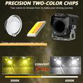 SK1 Faro da moto a LED bicolore da 15W – 6000lm, IP67, 9–32V - Nero