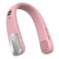 Ventilatore portatile da collo SL625 con regolazione della velocità e display digitale - Rosa