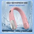 Ventilatore portatile da collo SL625 con regolazione della velocità e display digitale - Rosa