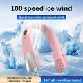 Ventilatore portatile da collo SL625 con regolazione della velocità e display digitale - Rosa