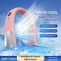 Ventilatore portatile da collo SL625 con regolazione della velocità e display digitale - Rosa