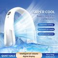 Ventilatore portatile da collo SL625 con regolazione della velocità e display digitale - Bianco