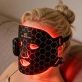 Maschera facciale magnetica wireless per terapia della luce a LED SP-1103F con controller - Nero