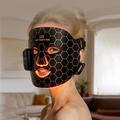 Maschera facciale magnetica wireless per terapia della luce a LED SP-1103F con controller - Nero