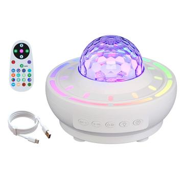 SSL001-C Lampada portatile con proiettore di stelle e altoparlante Bluetooth - Bianco