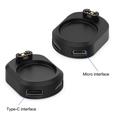 ST-004 Base di ricarica per orologi Garmin con interfaccia USB-C / MicroUSB
