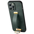 Custodia Ibrida Sulada Fashion con Cinturino per iPhone 14 Pro Max - Verde