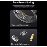 SY15 Smart Ring - Monitor della salute con avvisi tramite vibrazione - Taglia 12 - Nero