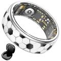 SY15 Smart Ring - Monitor della salute con avvisi vibranti - Taglia 8 - Motivo a palloni da football