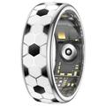 SY15 Smart Ring - Monitor della salute con avvisi vibranti - Taglia 8 - Motivo a palloni da football