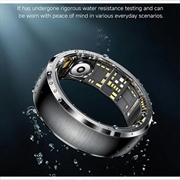 SY15 Smart Ring - Monitor della salute con avvisi tramite vibrazione - Taglia 9 - Nero