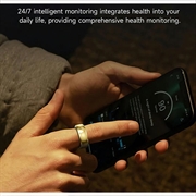 SY15 Smart Ring - Monitor della salute con avvisi tramite vibrazione - Taglia 9 - Nero