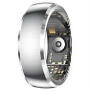SY15 Smart Ring - Monitor della salute con avvisi tramite vibrazione - Taglia 9 - Argento