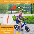 Bandierina di sicurezza con striscia riflettente per biciclette per bambini