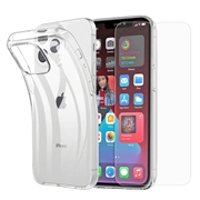 Custodia in TPU Saii 2 in 1 per iPhone 15 Pro Max e protezione dello schermo in vetro temperato