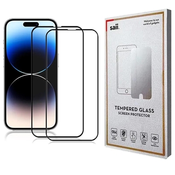 Pellicola Salvaschermo Saii 3D Premium per iPhone 15 Pro Max - 2 Pezzi