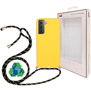 Custodia Saii Eco Line Samsung Galaxy S21 5G con cinturino - Giallo