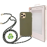 Custodia Biodegradabile Saii Eco Line per iPhone 11 Pro con Cinturino - Verde