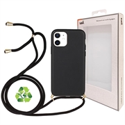 Custodia Saii Eco Line per iPhone 12 Mini Biodegradabile con Cinturino - Nera