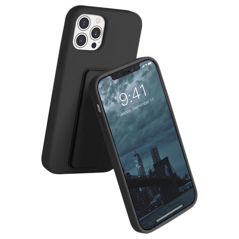 Custodia in Silicone con Cinturino da Polso Saii per iPhone 13 Pro Max -  Nera