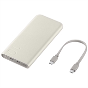 Power bank Samsung EB-P3401XUE da 10000mAh - Ricarica super rapida da 25W, 2 porte USB-C - Beige
