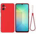 Custodia in silicone liquido con cinghia a mano per Samsung Galaxy A06 5G