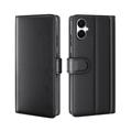 Custodia in pelle a portafoglio per Samsung Galaxy A06 5G con cavalletto - nera
