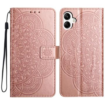 Custodia a portafoglio per Samsung Galaxy A06 serie Mandala - Rosa Oro