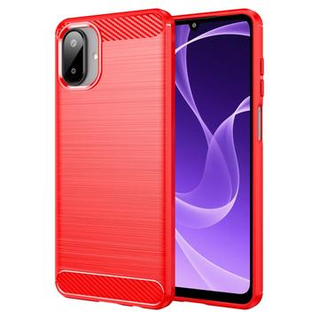 Custodia in TPU spazzolato per Samsung Galaxy A07 4G - Fibra di Carbonio